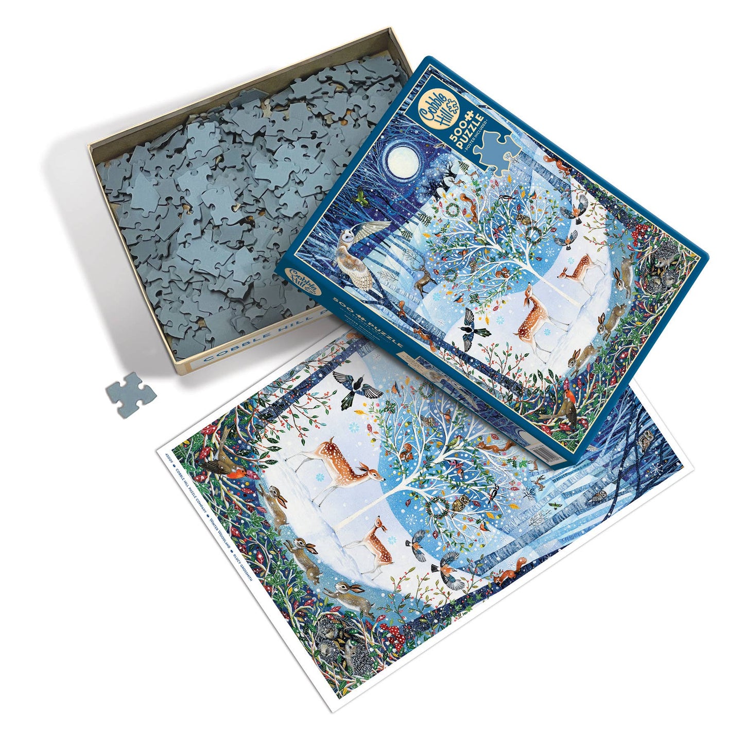 Outset Games and Cobble Hill Puzzles - Winter Woodland 500pc puzzle