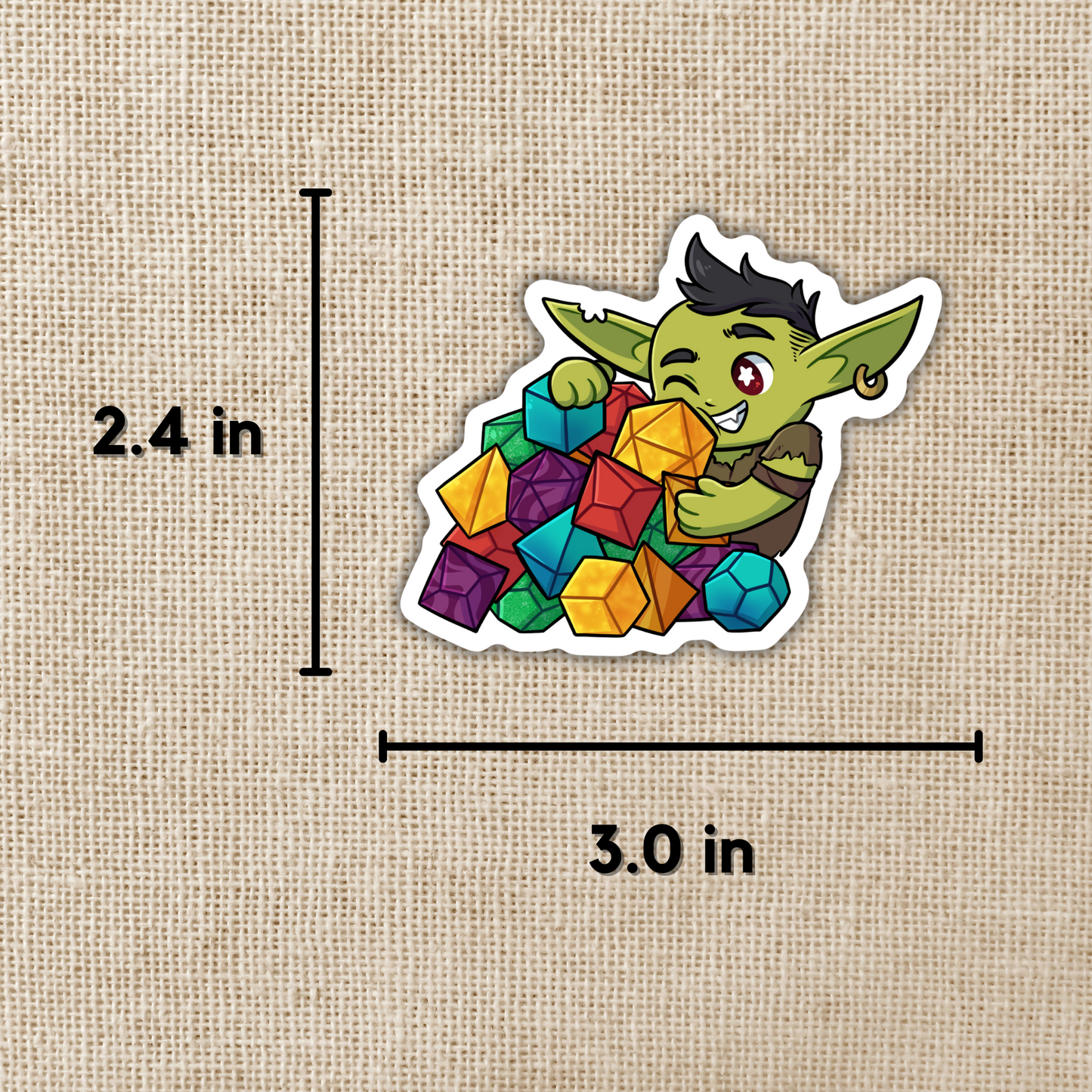 Kingdom of Threads - Dice Goblin Sticker