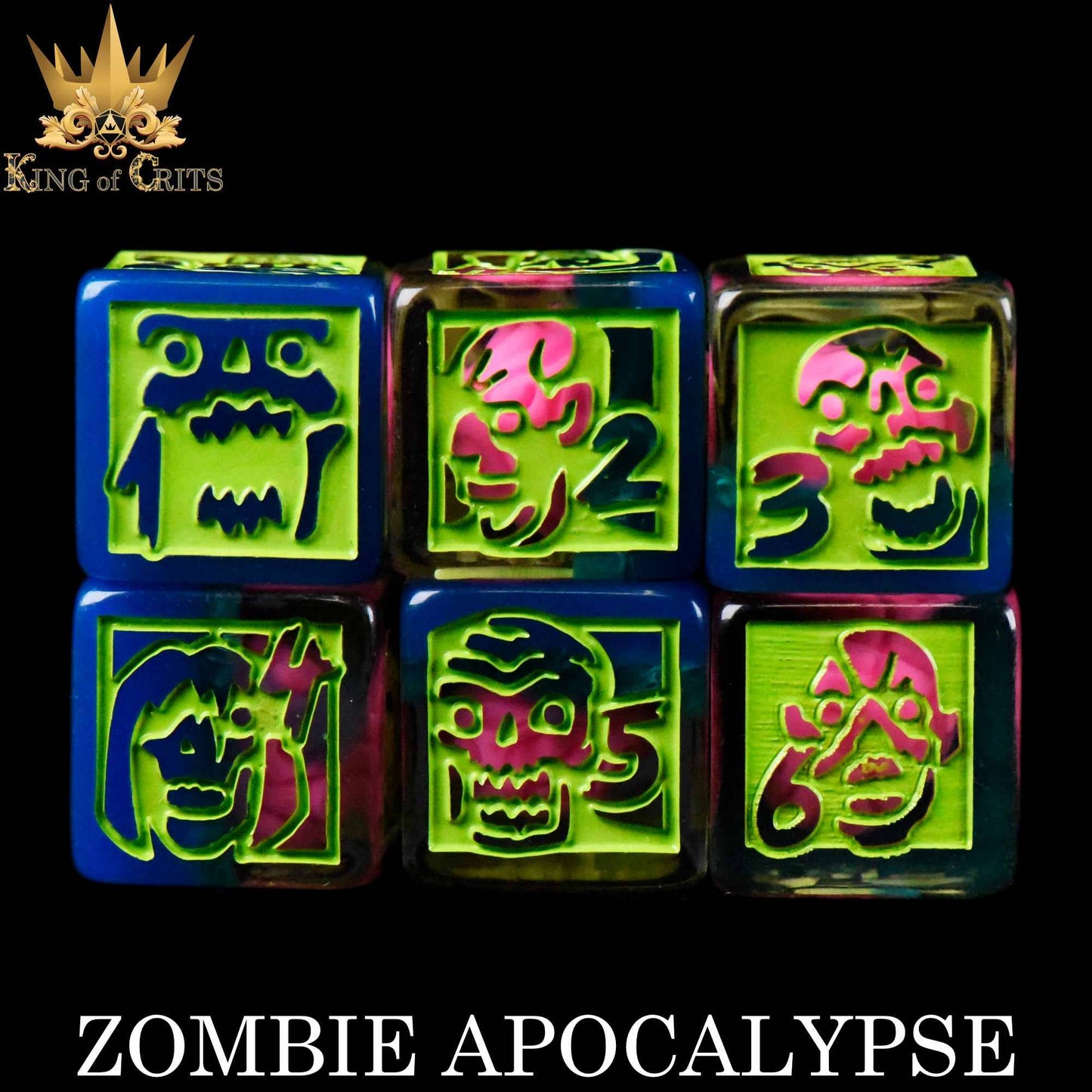 DNDDICE.COM - Zombie Apocalypse - 11 Dice Set