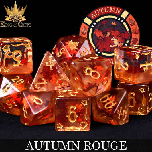 DNDDICE.COM - Autumn Rouge - 11 Dice Set