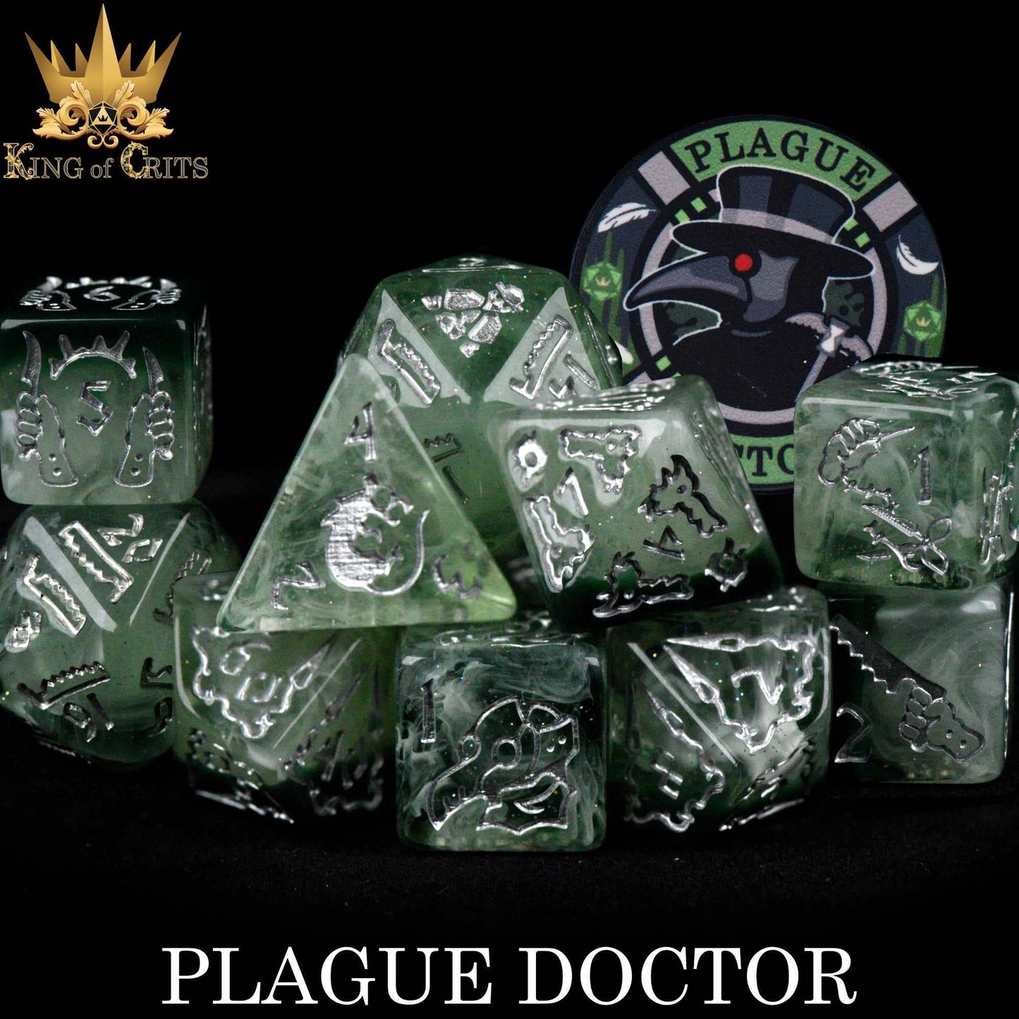DNDDICE.COM - Plague Doctor - 11 Dice Set