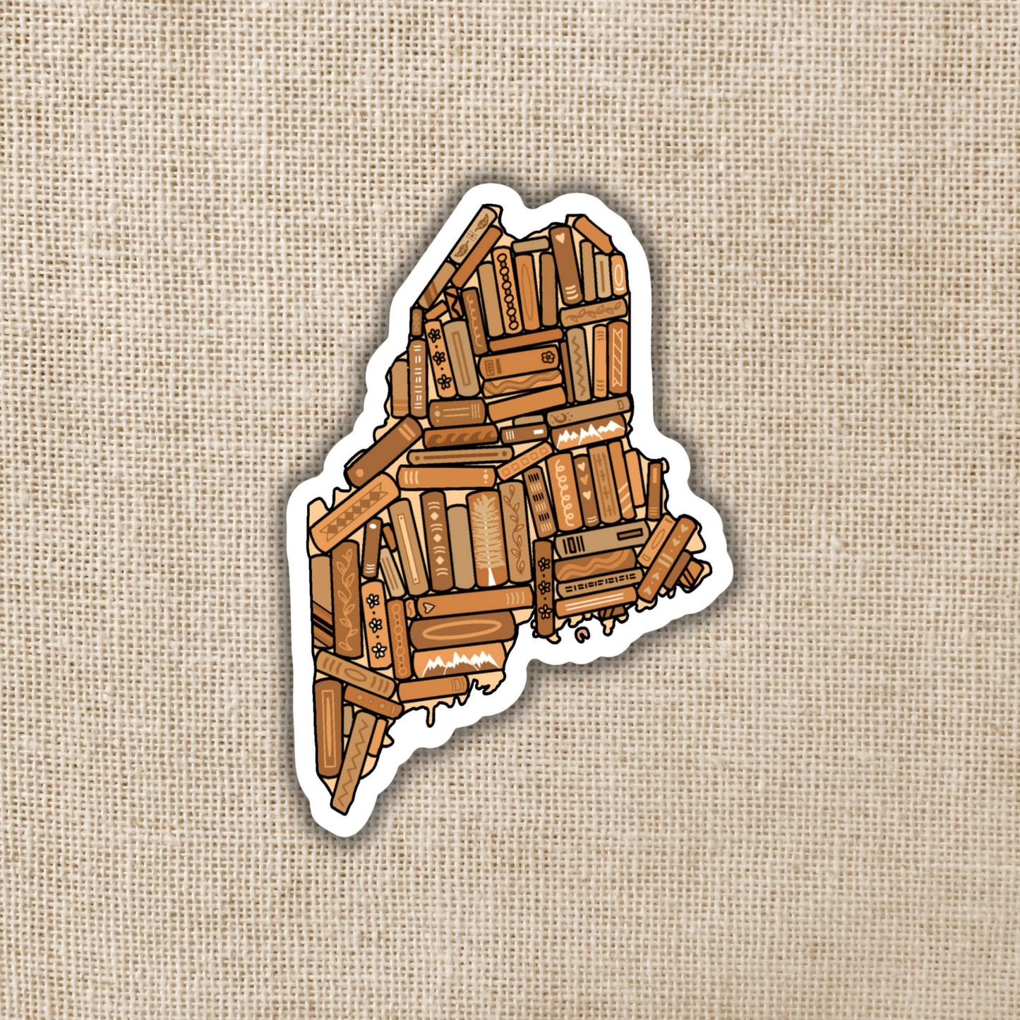 Maine Book Map Sticker