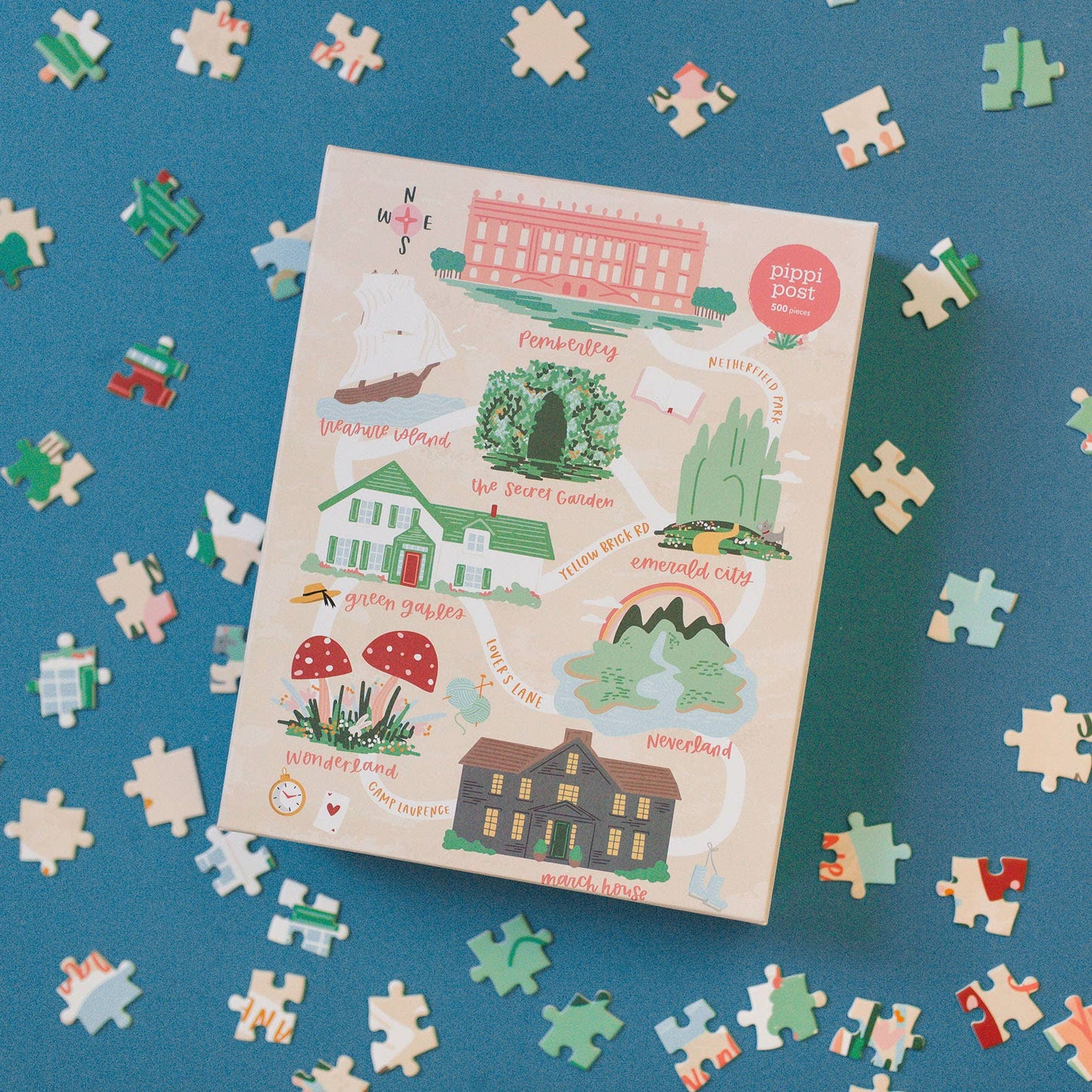 Pippi Post - Literary Locations - 500 Piece Jigsaw Puzzle