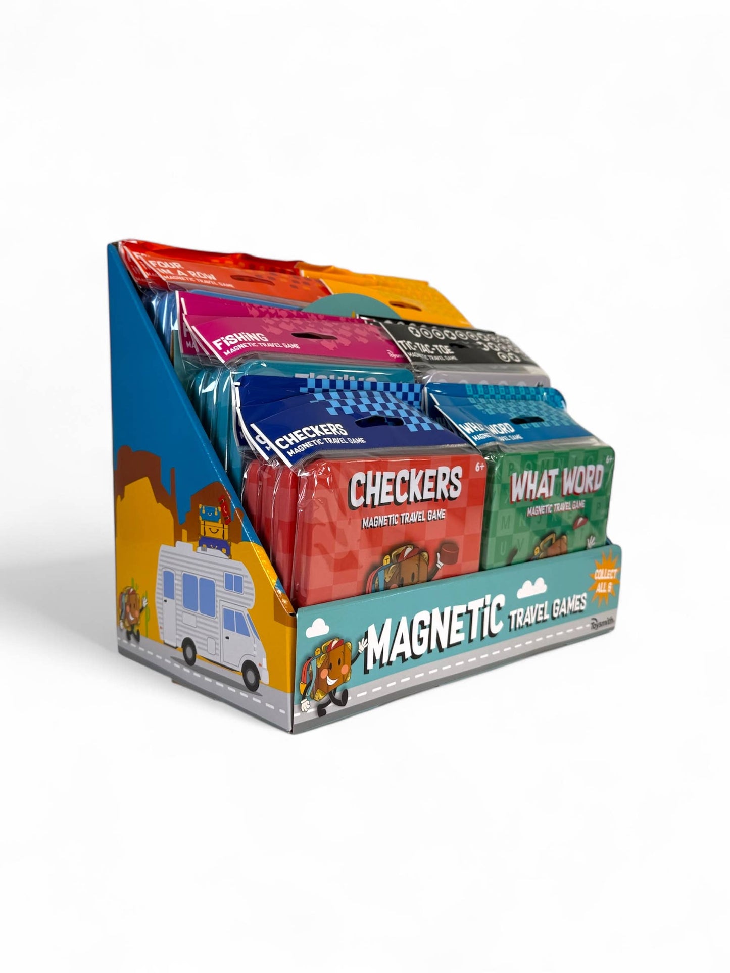 On the Way Games Magnetic Travel Games, 6 Games, 24/Display