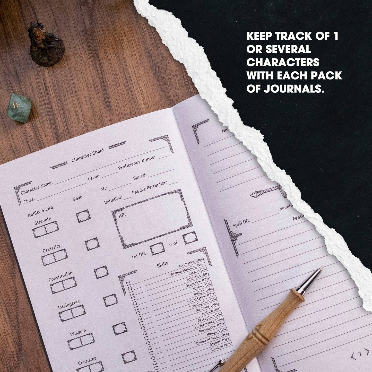 1985 Games - Hero Journal Set – Character Notebooks for D&D and RPG Players