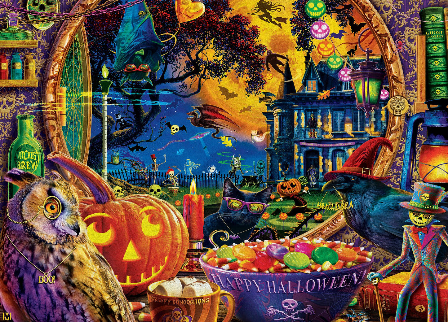 Masterpieces Puzzles - Glow in the Dark - A Scary Night Outside 1000 Piece Puzzle