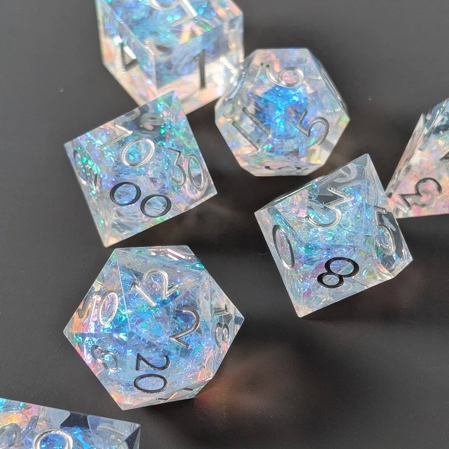 EBONWOOD - Sylvan Aurora 7-Piece Polyhedral Dice Set