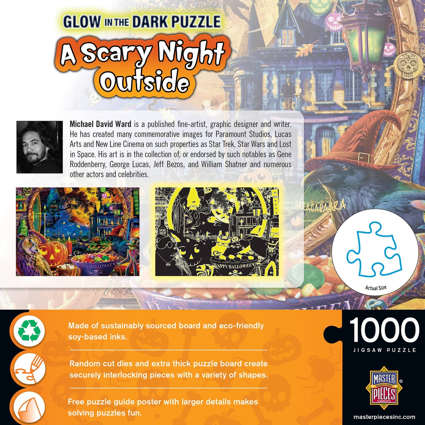 Masterpieces Puzzles - Glow in the Dark - A Scary Night Outside 1000 Piece Puzzle