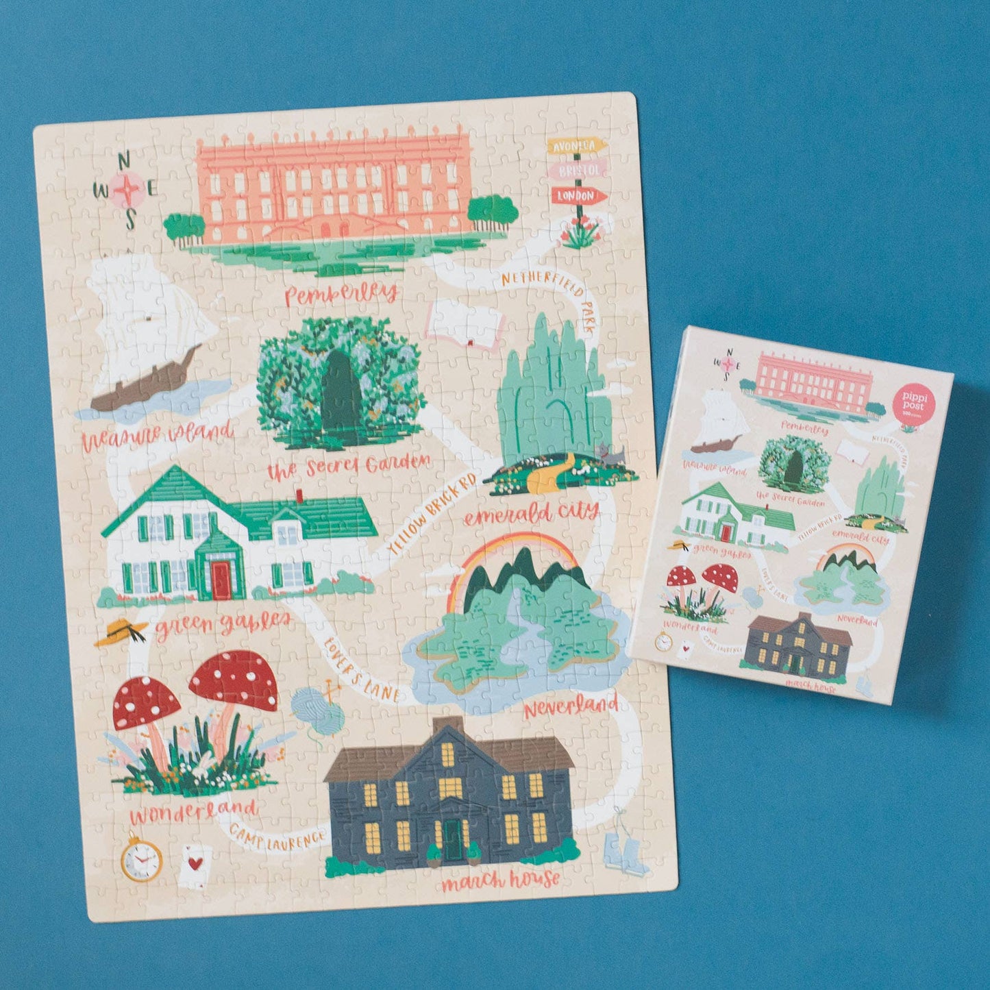 Pippi Post - Literary Locations - 500 Piece Jigsaw Puzzle