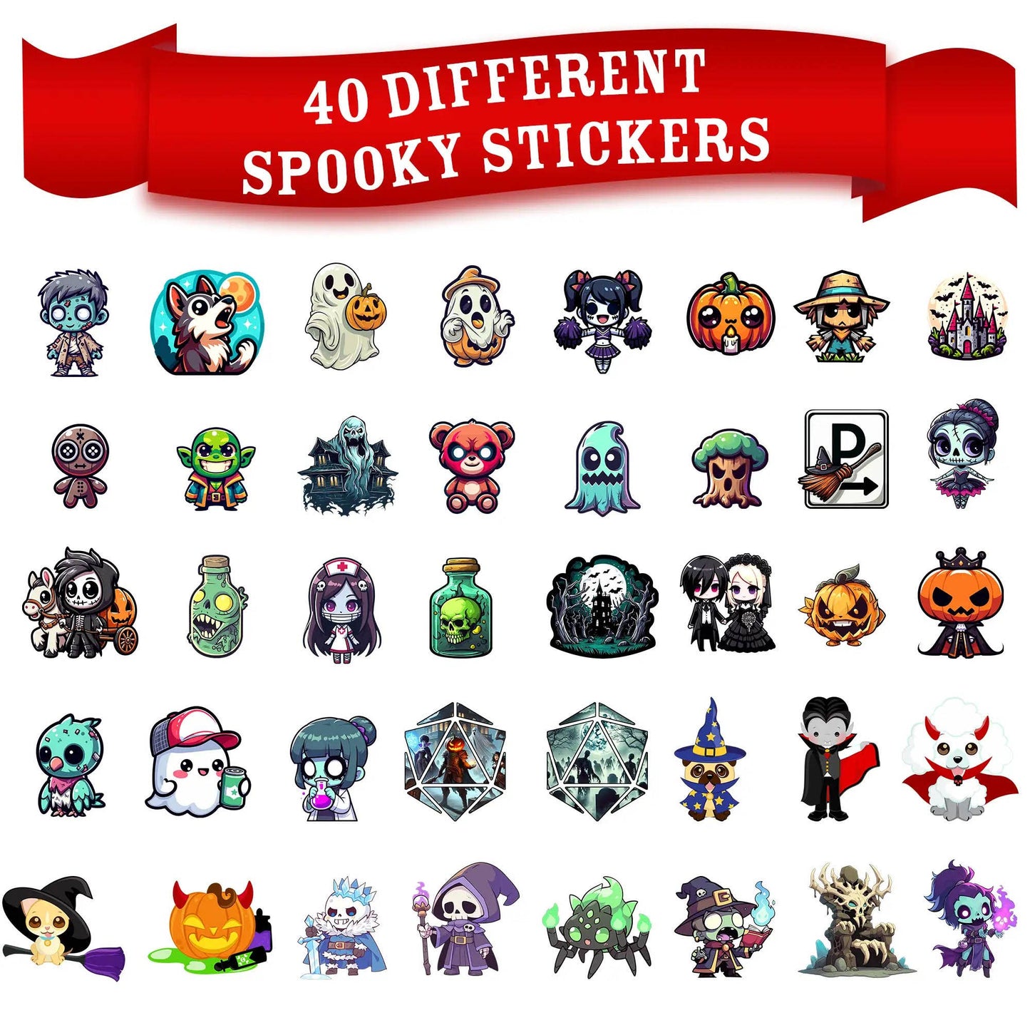 1985 Games - Fright Night Mystery Dice – Spooky dice, pins and stickers!