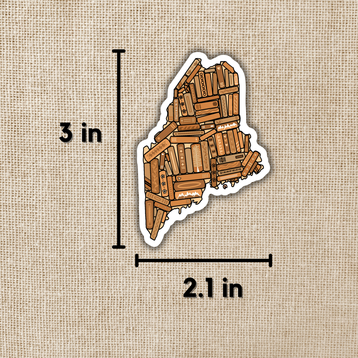 Maine Book Map Sticker