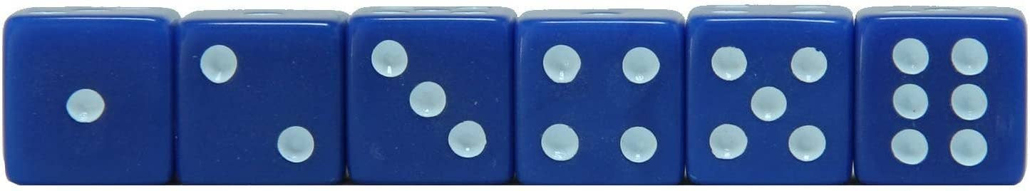 Blue Square Cornered Dice - 100 Pack