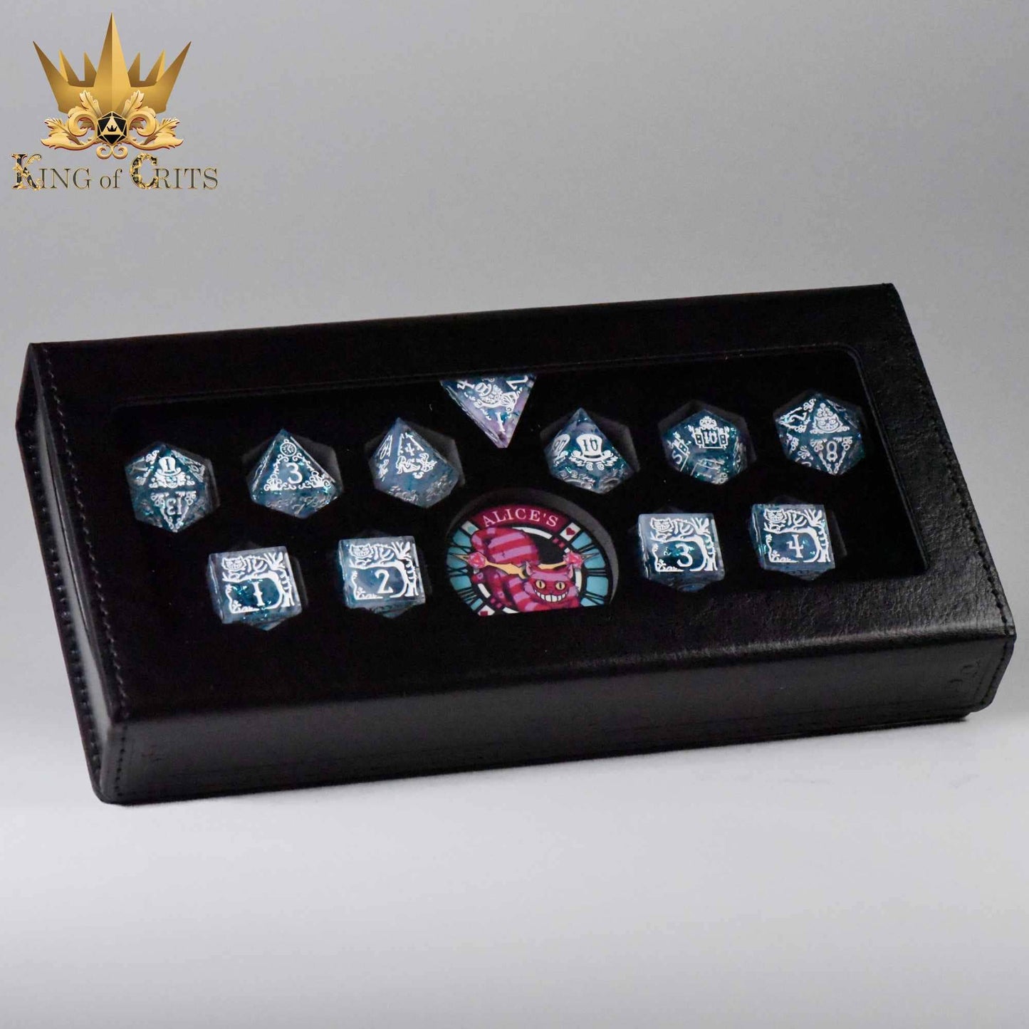DNDDICE.COM - Alice's Wonderland 11 Dice Set with Gift Box (Sharp Edge)