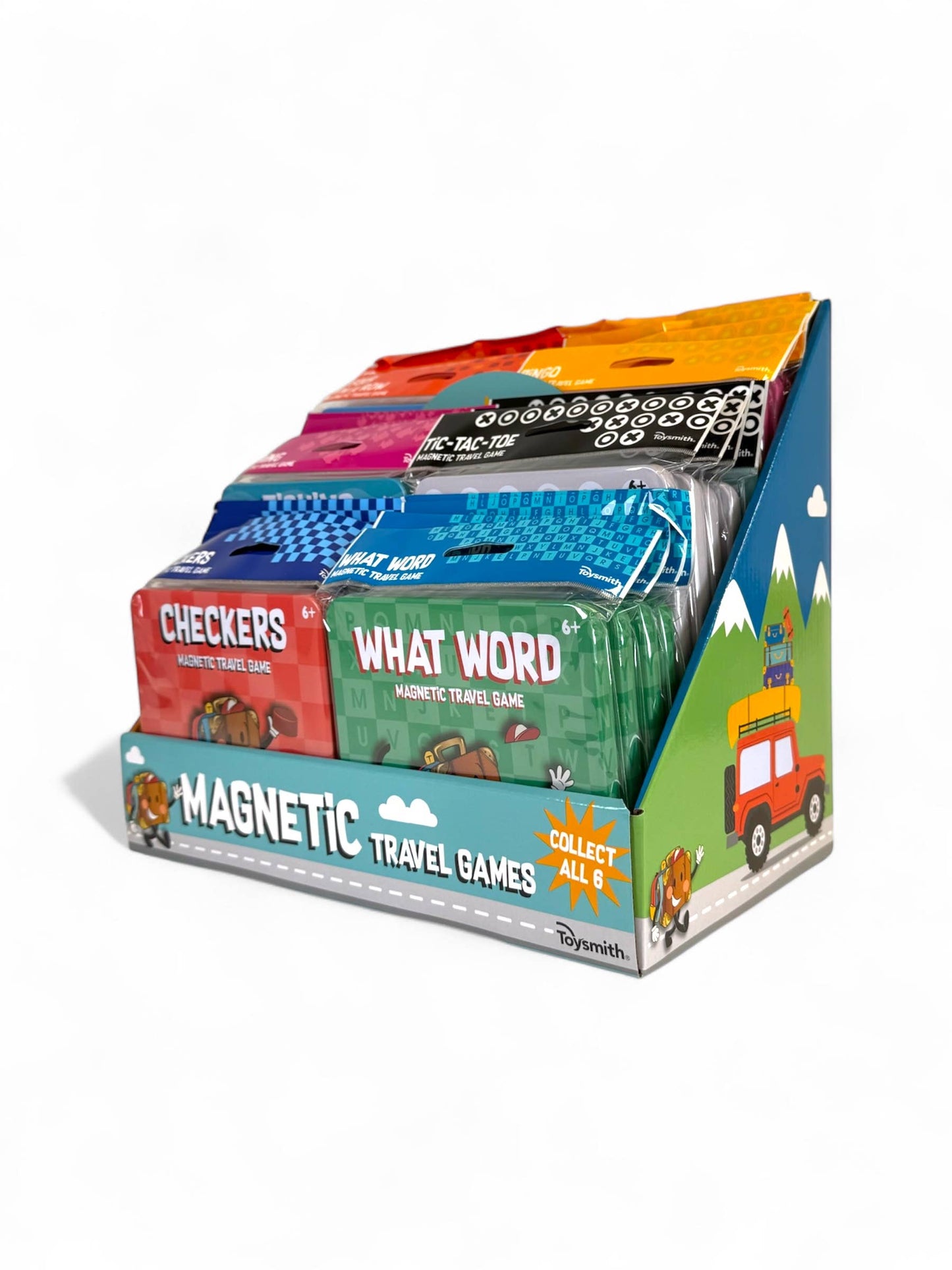 On the Way Games Magnetic Travel Games, 6 Games, 24/Display