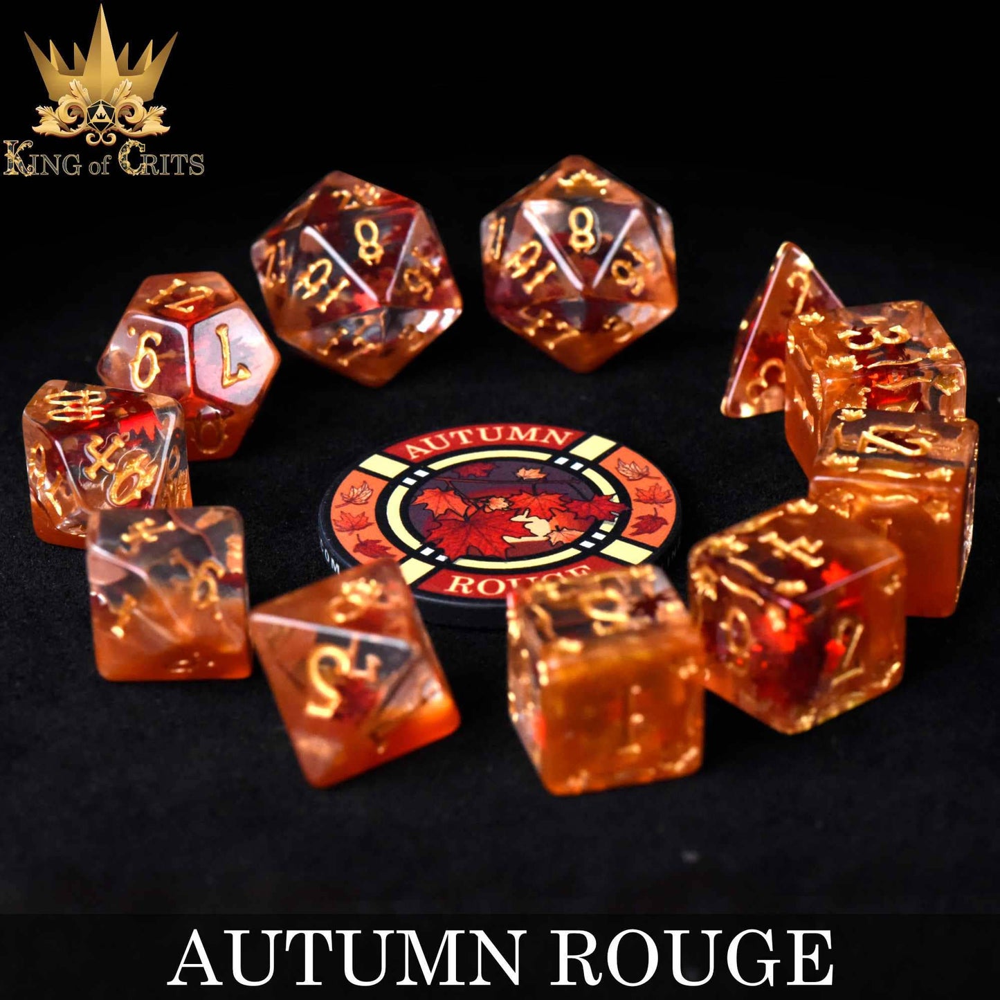 DNDDICE.COM - Autumn Rouge - 11 Dice Set