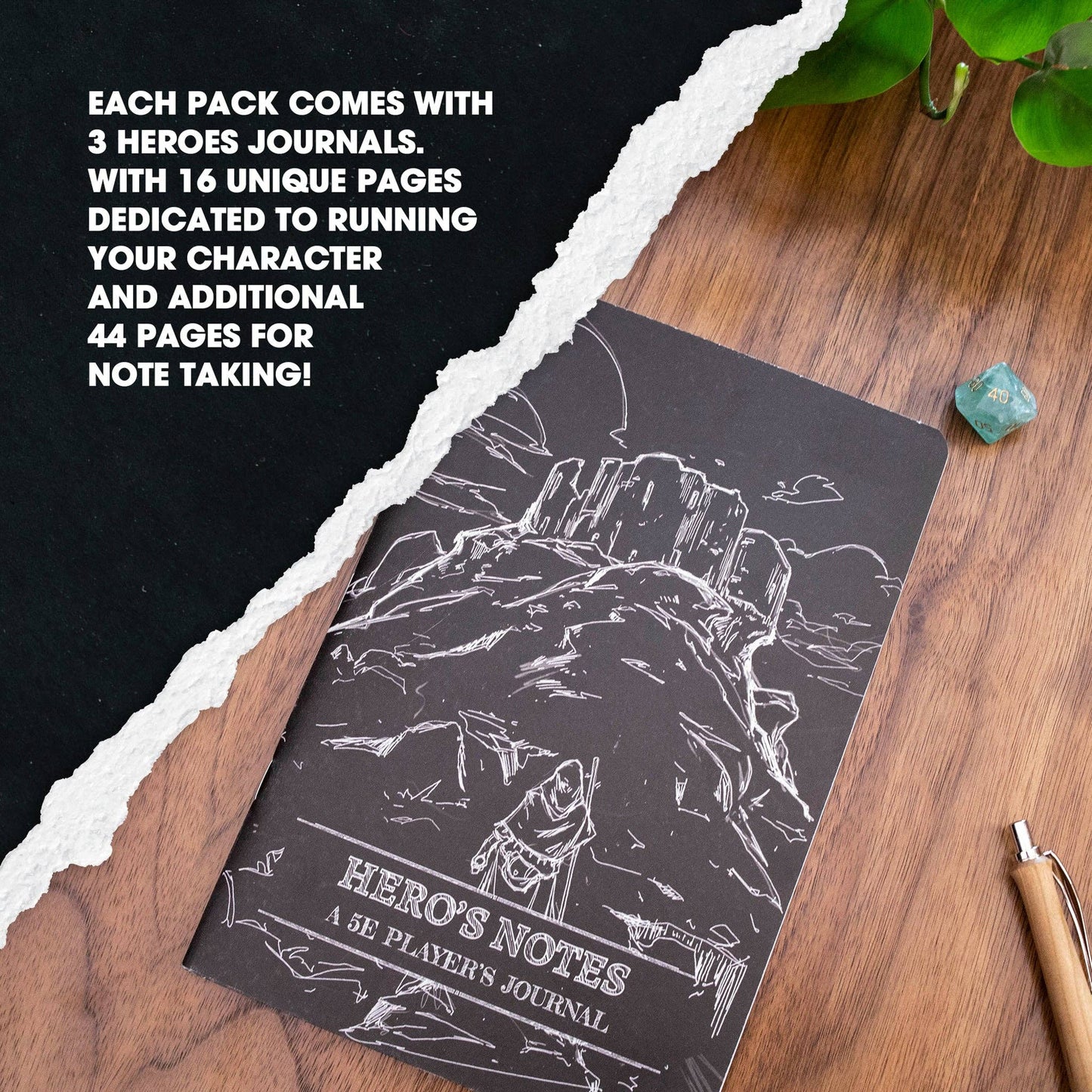 1985 Games - Hero Journal Set – Character Notebooks for D&D and RPG Players