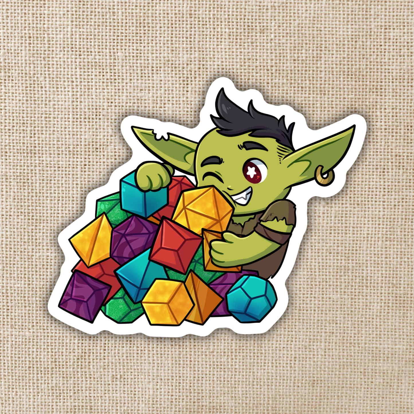 Kingdom of Threads - Dice Goblin Sticker
