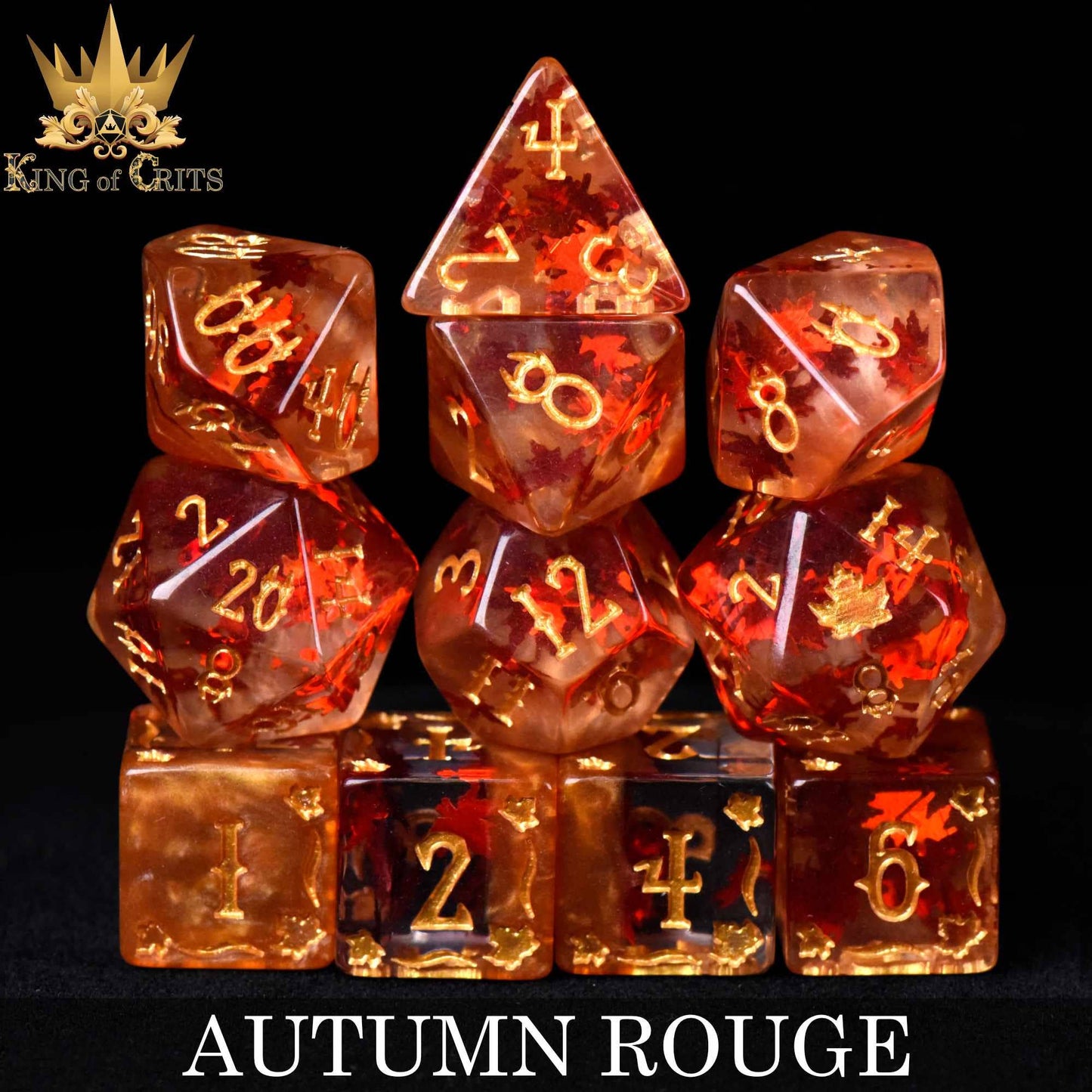 DNDDICE.COM - Autumn Rouge - 11 Dice Set
