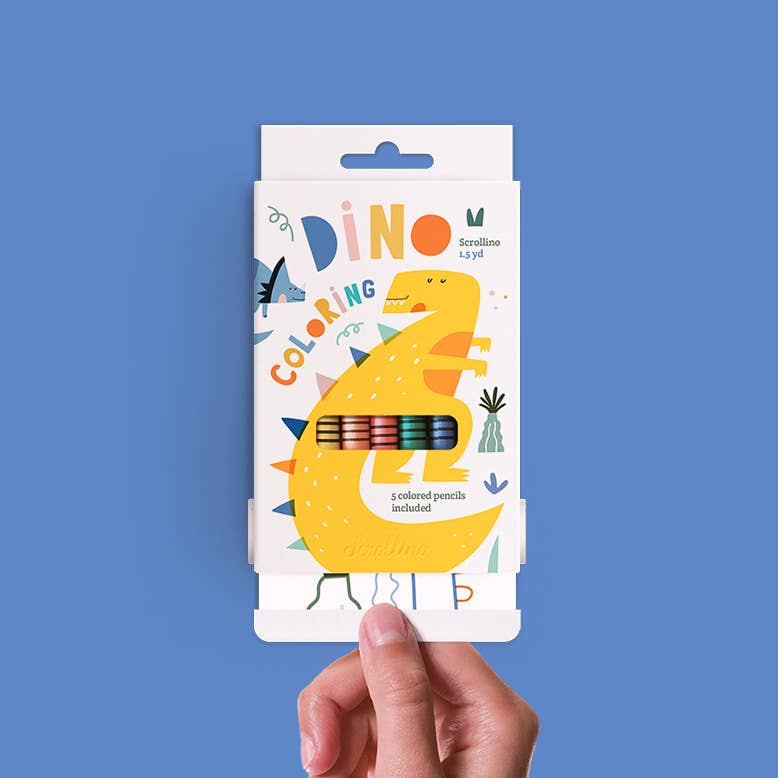 Scrollino - Coloring Book with Dinosaurs - Scrollino DINO Coloring