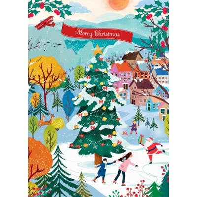 Pieces & Peace - 500 Piece Puzzle - Skating in the Joy of Christmas