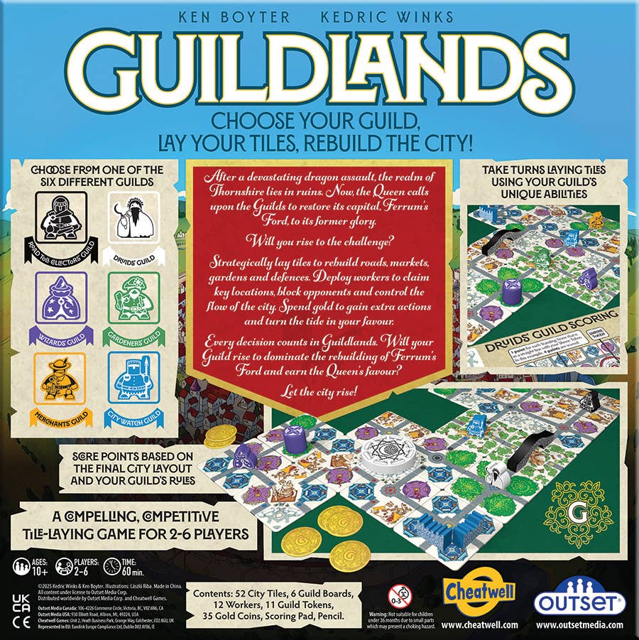 Outset Games and Cobble Hill Puzzles - Guildlands Board Game