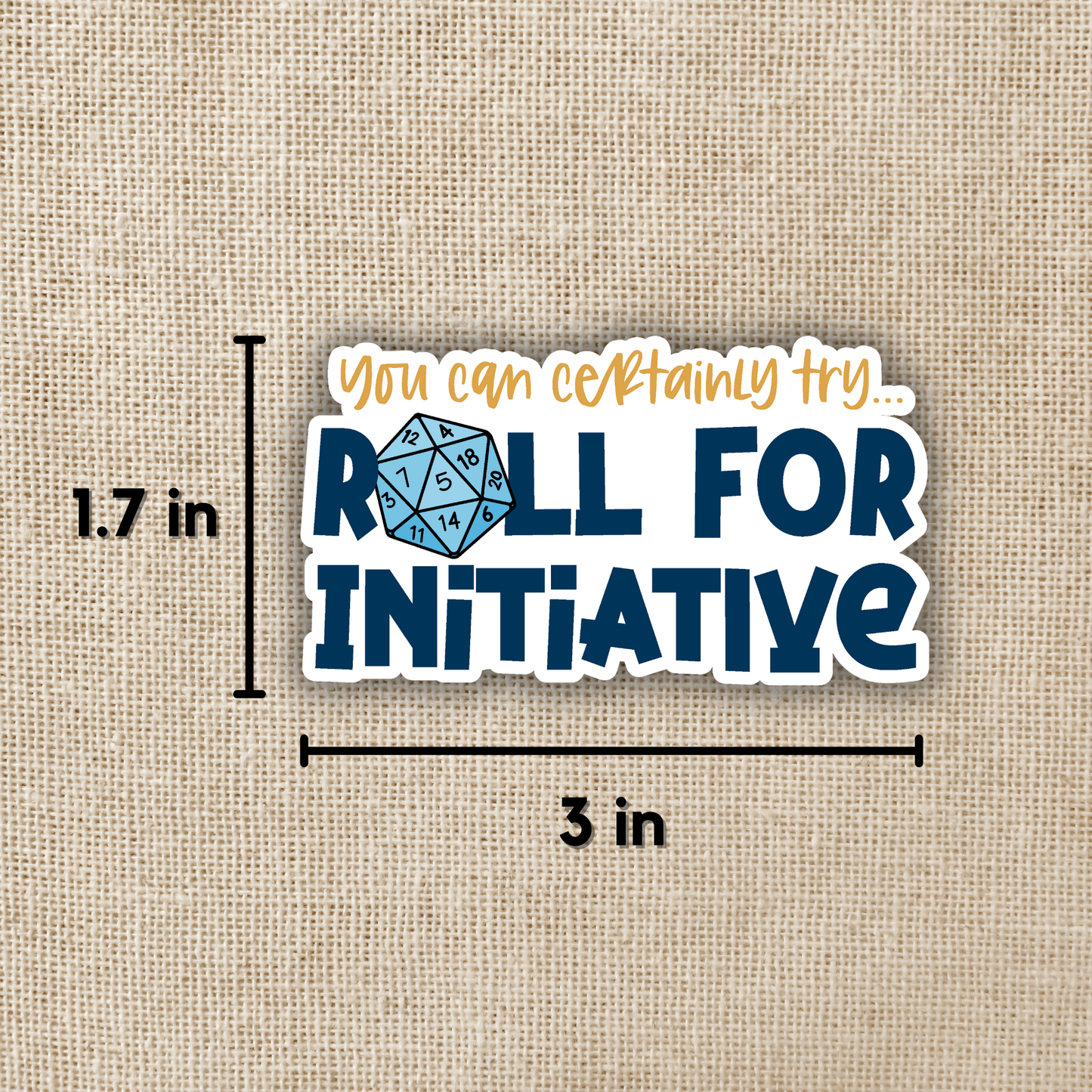 Kingdom of Threads - Roll for Initiative Sticker
