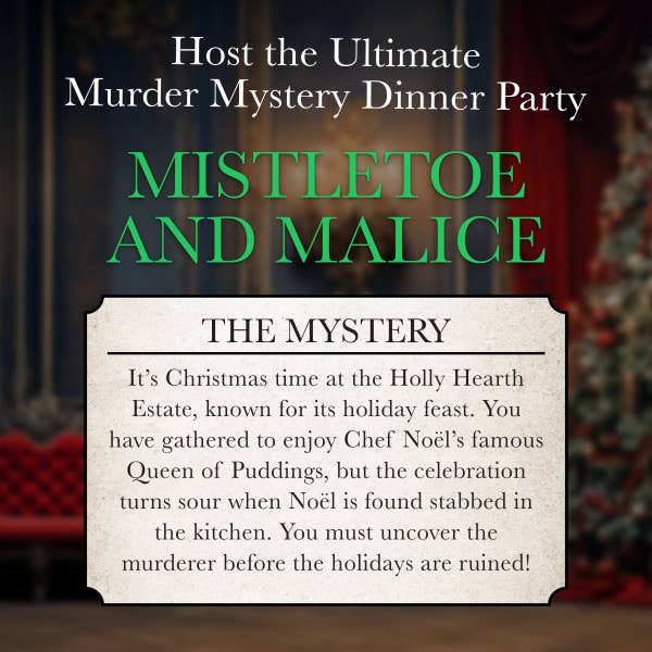 University Games - Murder Mystery Party Mistletoe & Malice