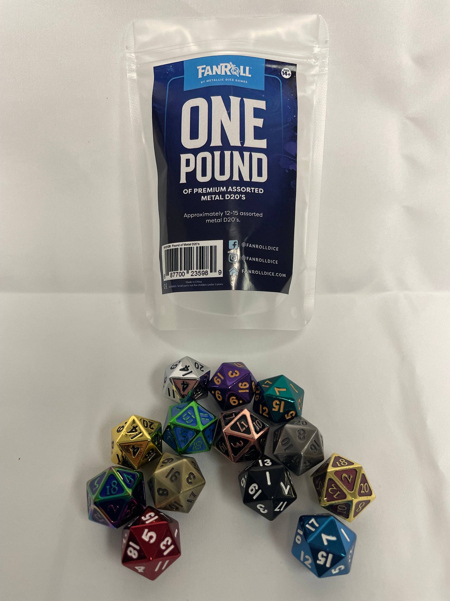 FanRoll by Metallic Dice Games - Metal d20