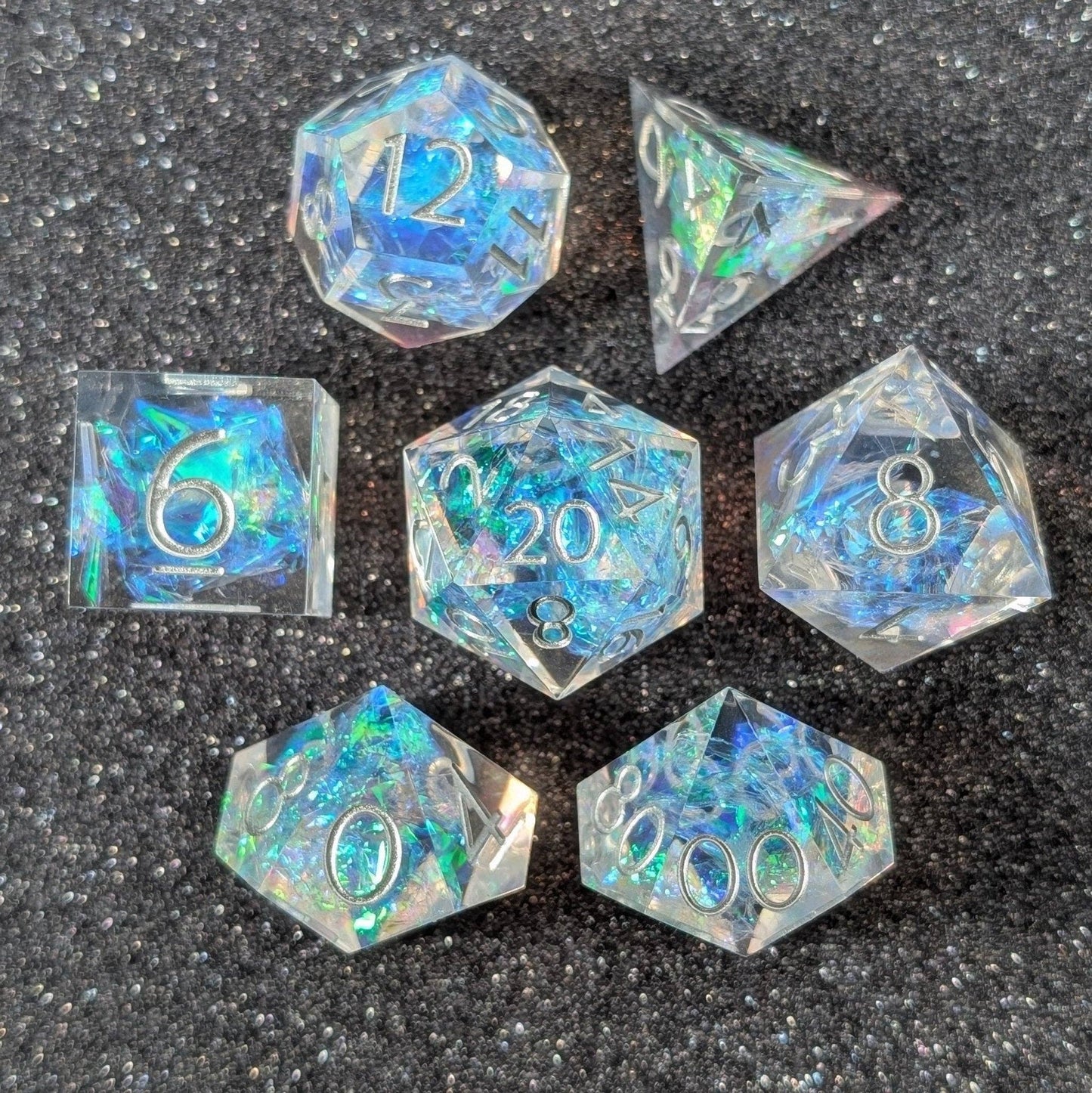 EBONWOOD - Sylvan Aurora 7-Piece Polyhedral Dice Set