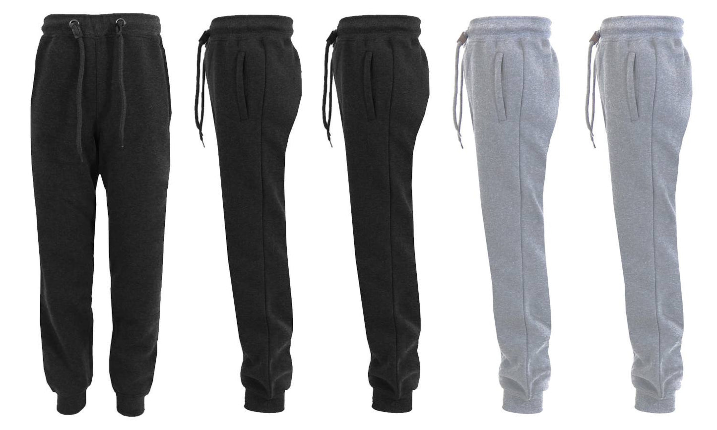 Galaxy By Harvic - GBH Boy's Sweatpants- Basic Active Fleece Jogger Pants(8-20)