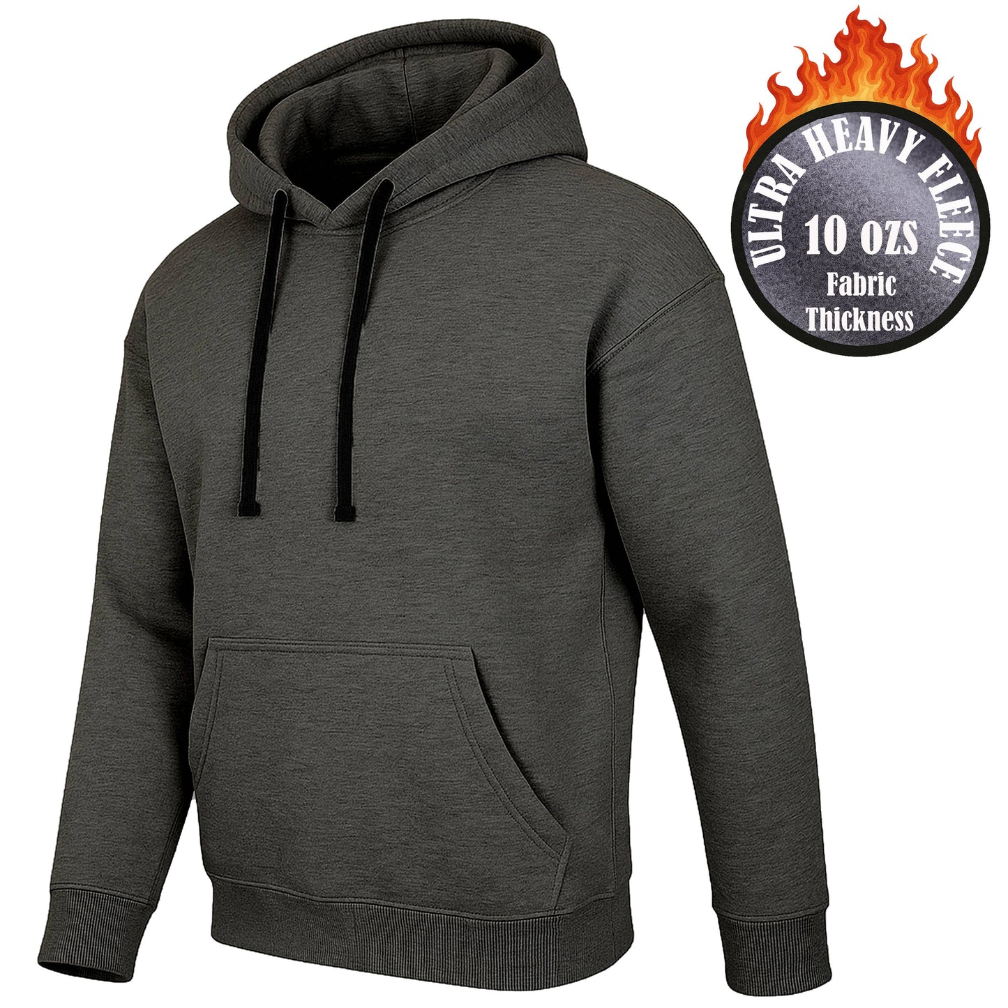 Galaxy By Harvic - Men's Super Heavyweight Fleece-Lined Pullover Hoodie (S-3XL)
