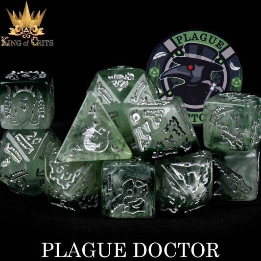 DNDDICE.COM - Plague Doctor - 11 Dice Set