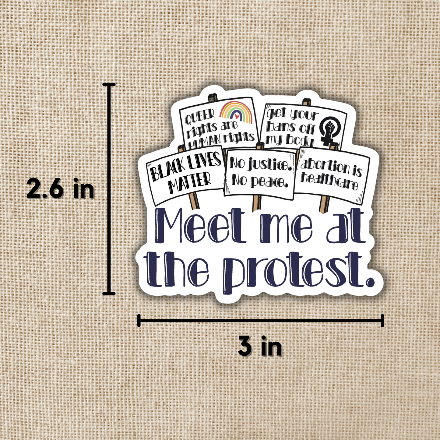 Kingdom of Threads - Meet Me At the Protest Sticker