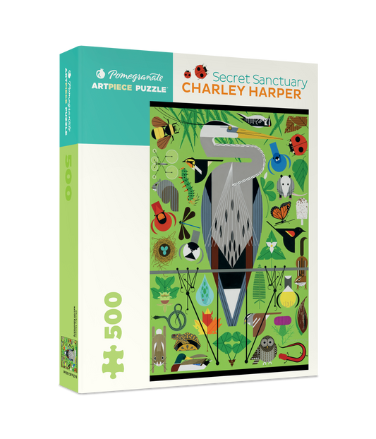 Pomegranate - Charley Harper: Secret Sanctuary 500-piece Jigsaw Puzzle