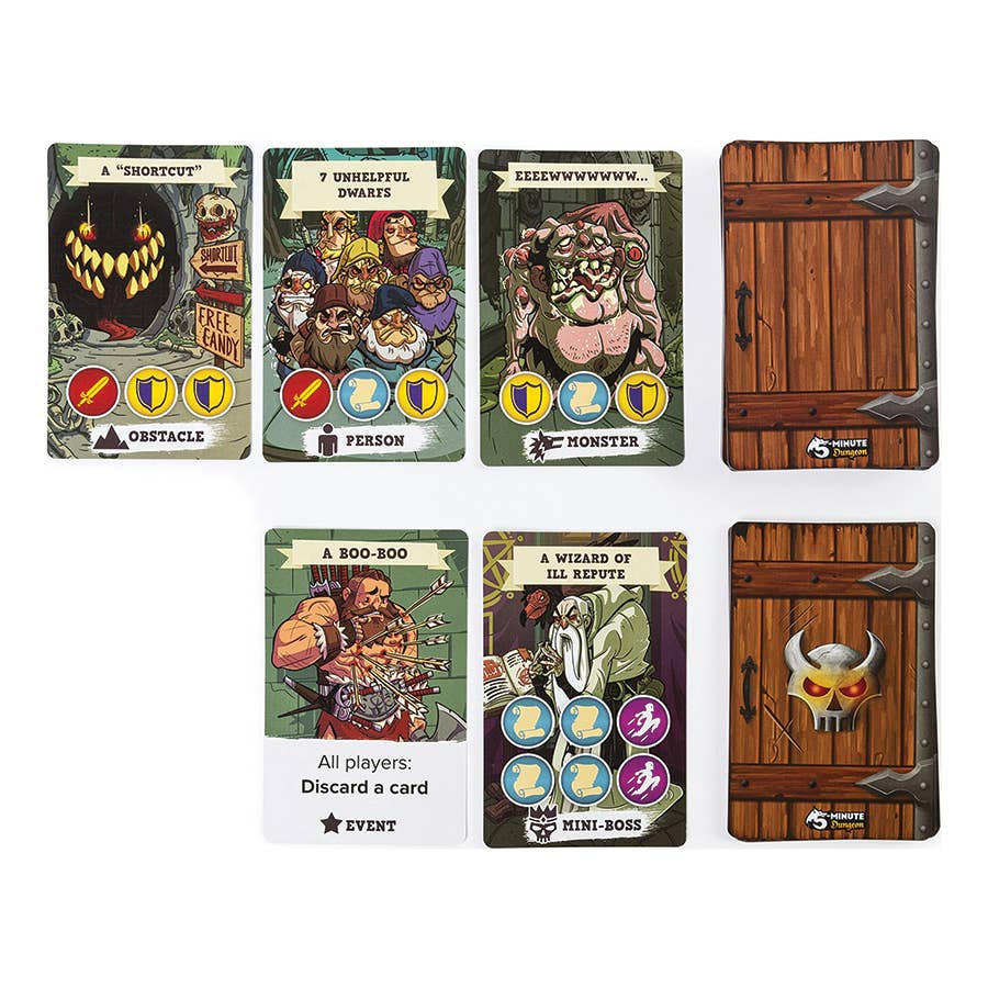 Outset Games and Cobble Hill Puzzles - 5 Minute Dungeon Game – Fast, Fun, and Full of Chaos!