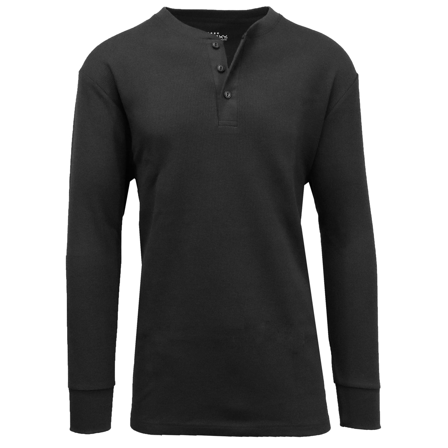 Galaxy By Harvic - Men's Long Sleeve Waffle-Knit Henley Thermals Shirts