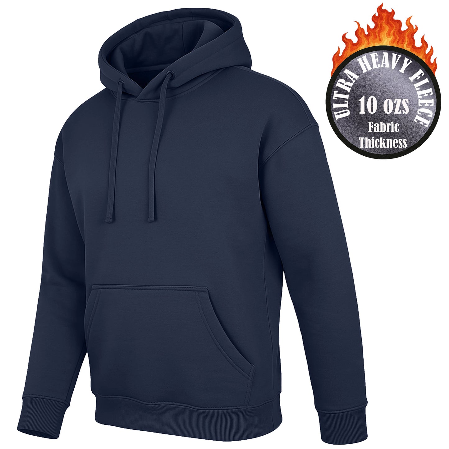 Galaxy By Harvic - Men's Super Heavyweight Fleece-Lined Pullover Hoodie (S-3XL)