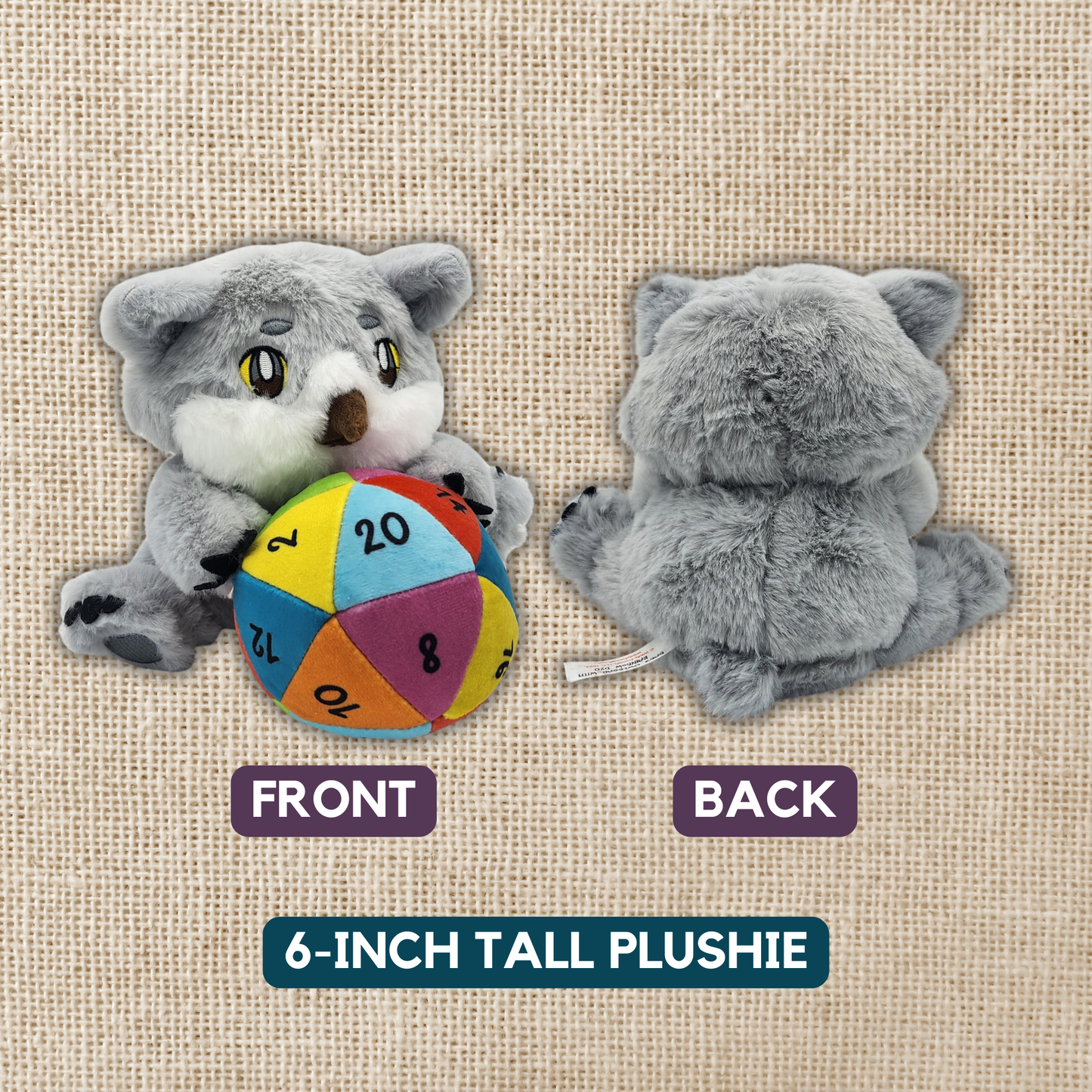 Kingdom of Threads - Owlbear with Rainbow D20 Plushie