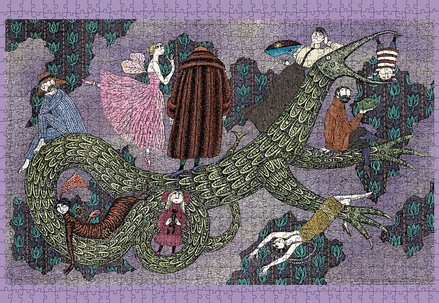 Pomegranate - Edward Gorey: Drop Curtain 1000-Piece Jigsaw Puzzle