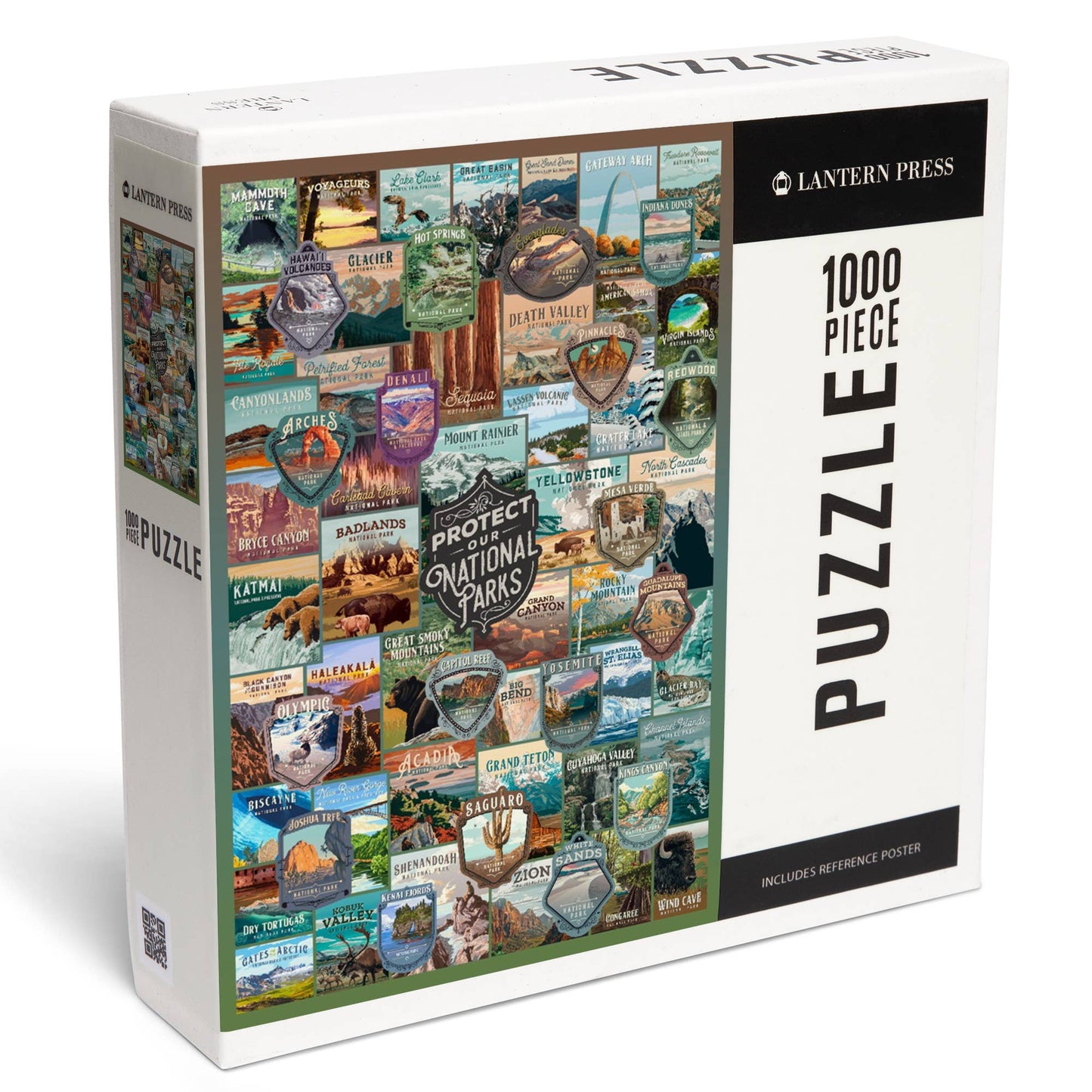 Lantern Press - 1000 PIECE PUZZLE Protect National Parks Collection Collage