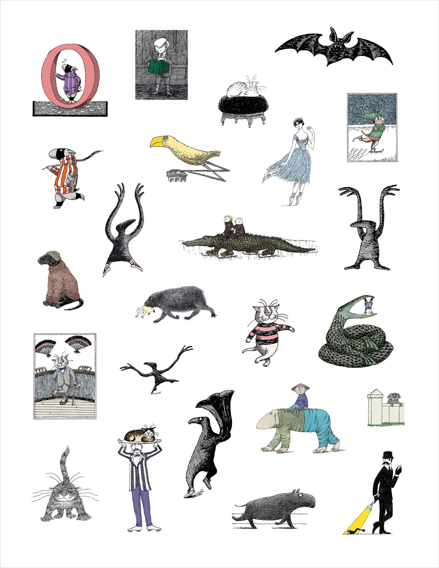 Pomegranate - Edward Gorey Sticker Book