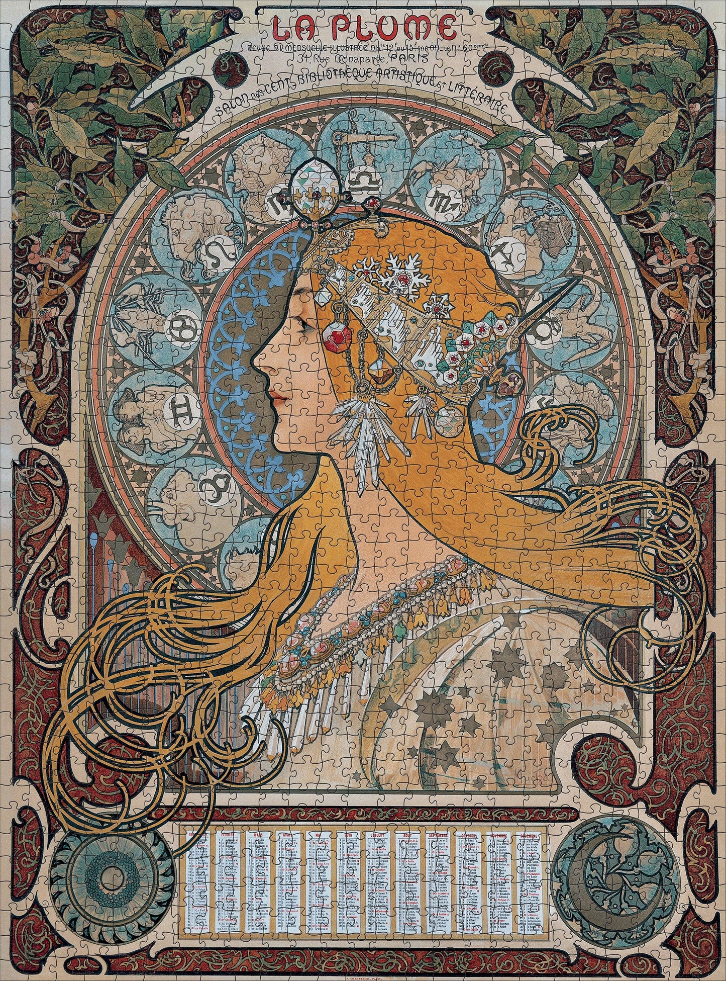 Pomegranate - Alphonse Mucha: Zodiac 1000-Piece Jigsaw Puzzle