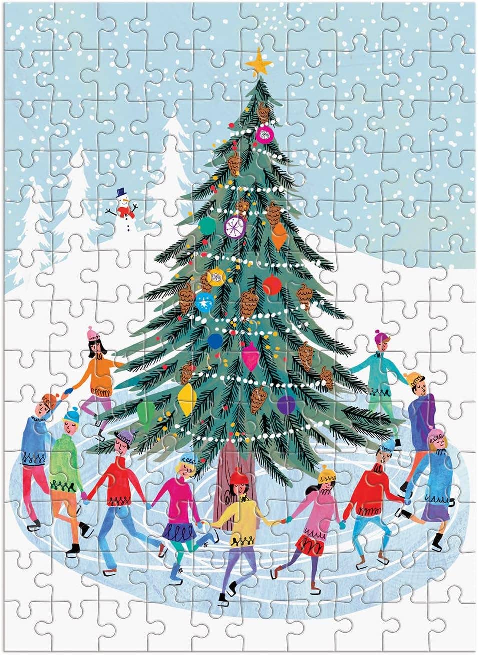 Chronicle Books - Tree Skaters 130 Piece Puzzle Ornament