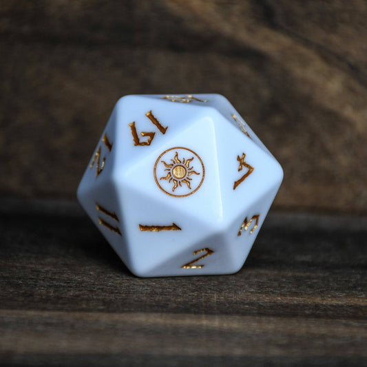 Misty Mountain Gaming - Plains Mana Spindown Acrylic D20