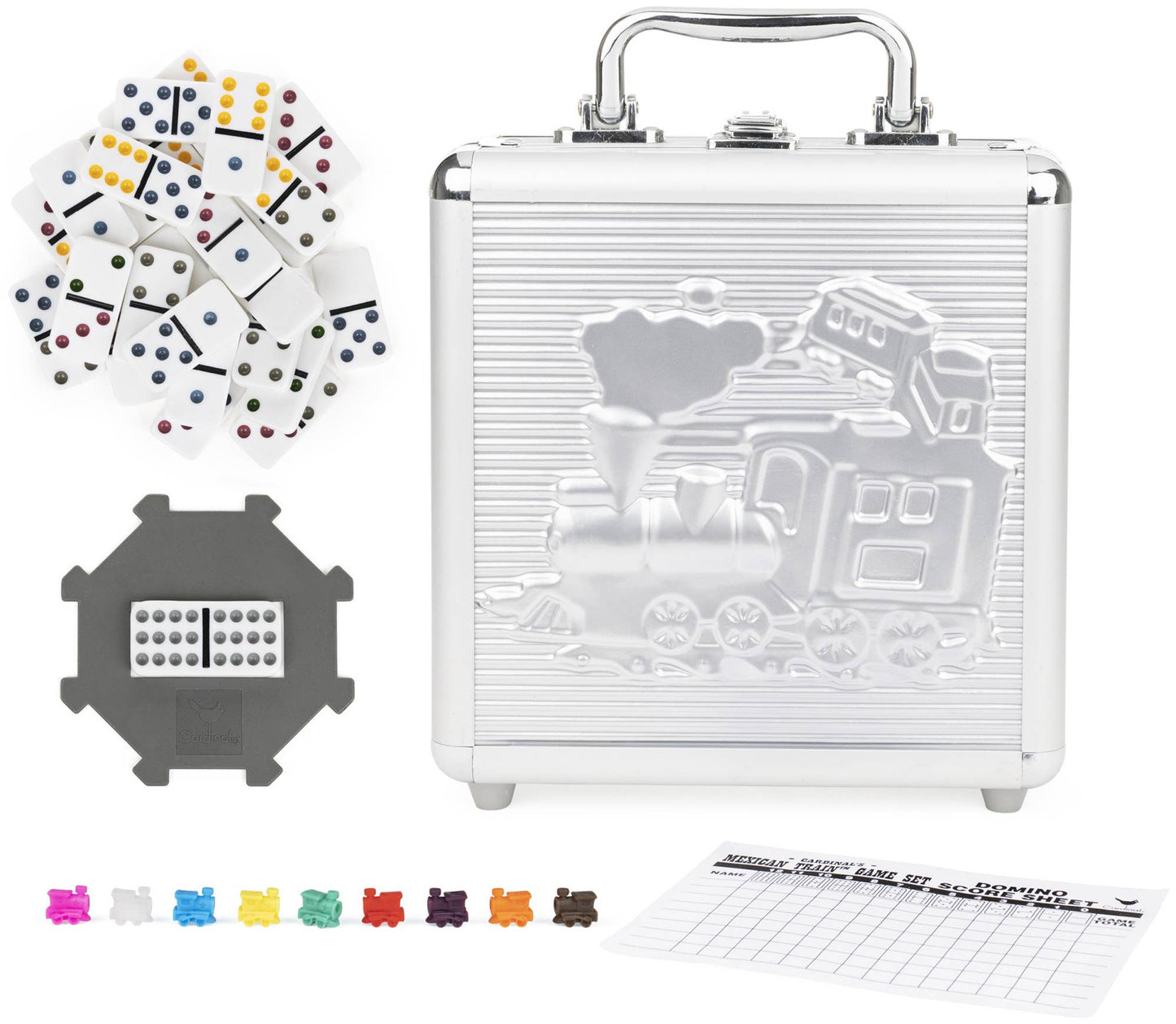 Mexican Train Dominoes W/Case