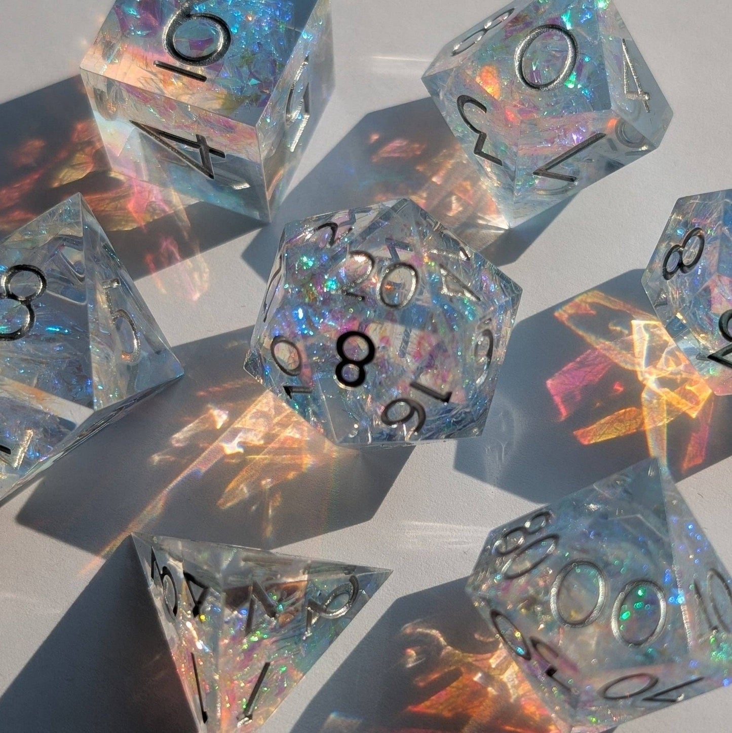EBONWOOD - Sylvan Aurora 7-Piece Polyhedral Dice Set