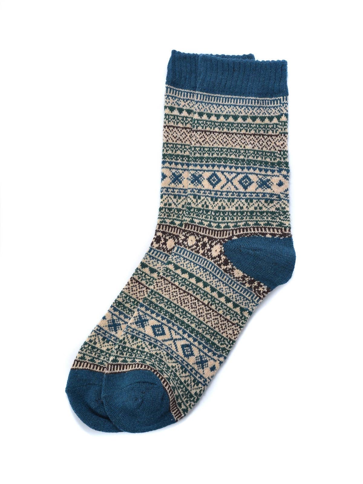 Funkyrel® Atzbranding Limited - Rufia - 5 Pairs Unisex Bohemian Wool Blend Socks