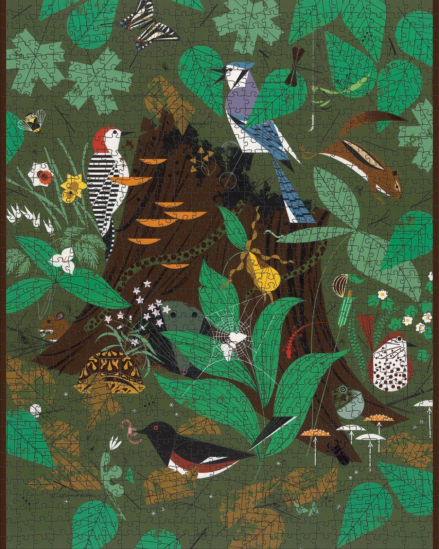Pomegranate - Charley Harper: Woodland Wonders 1000-piece Jigsaw Puzzle