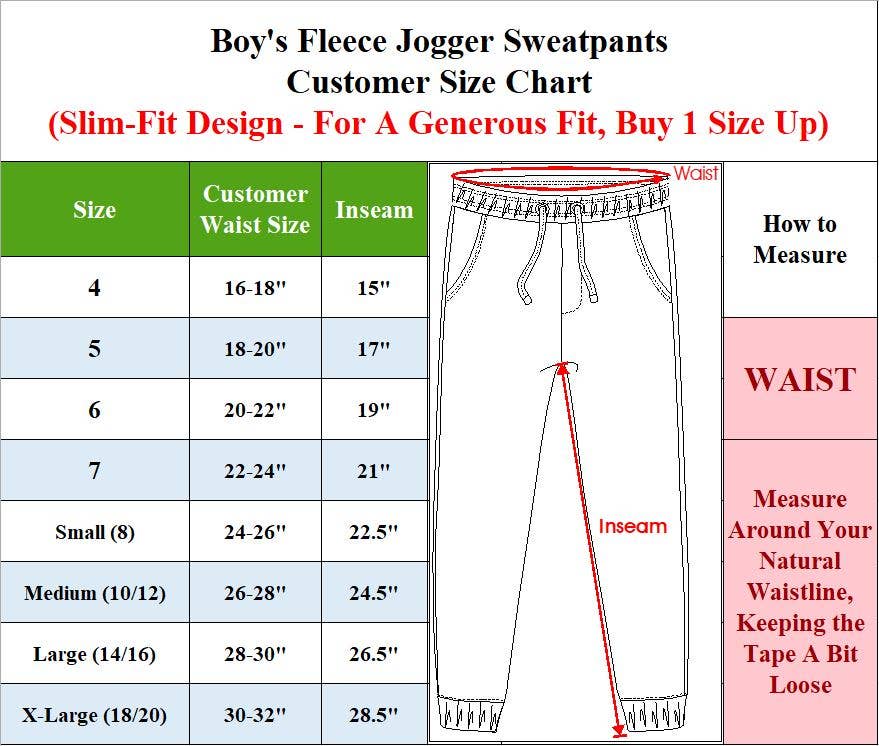 Galaxy By Harvic - GBH Boy's Sweatpants- Basic Active Fleece Jogger Pants(8-20)