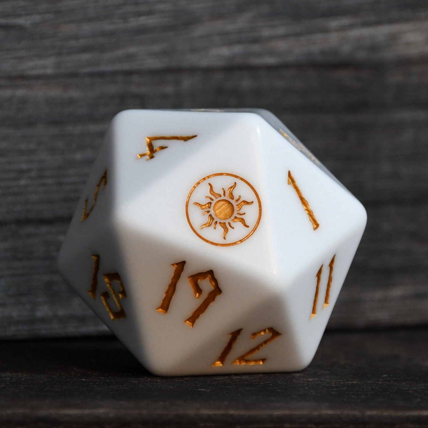 Misty Mountain Gaming - Plains Mana Spindown Acrylic D20